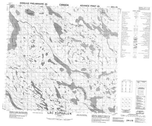 Lac Kupaaluk Topographic Paper Map 024I05 at 1:50,000 scale
