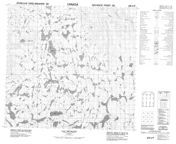 Lac Brumath Topographic Paper Map 024I07 at 1:50,000 scale