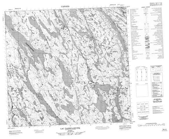 Lac Tasirpaarusiq Topographic Paper Map 024J01 at 1:50,000 scale