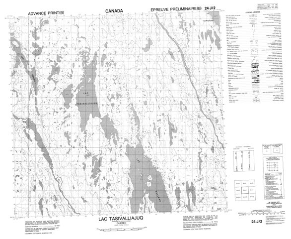 Lac Tasivalliajuq Topographic Paper Map 024J02 at 1:50,000 scale