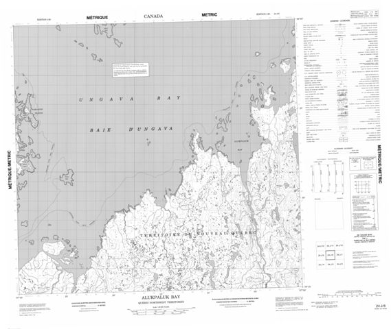 Alukpaluk Bay Topographic Paper Map 024J06 at 1:50,000 scale