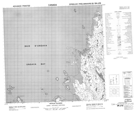 Arvalik Islands Topographic Paper Map 024J10 at 1:50,000 scale