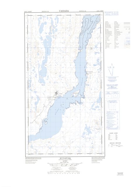 Kuujjuaq Topographic Paper Map 024K01W at 1:50,000 scale