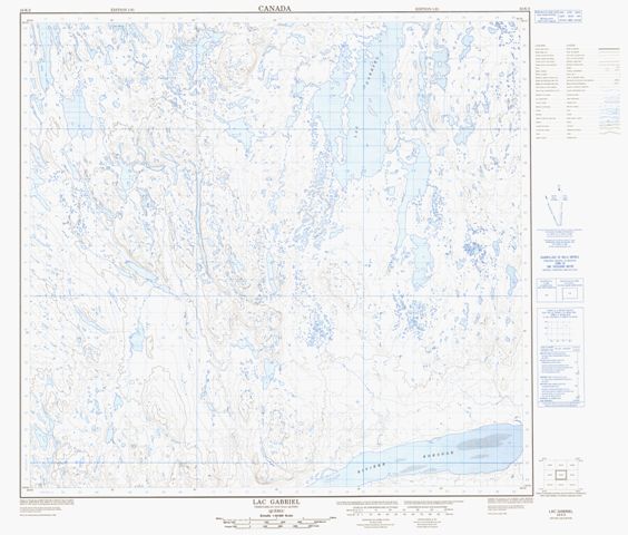 Lac Gabriel Topographic Paper Map 024K02 at 1:50,000 scale