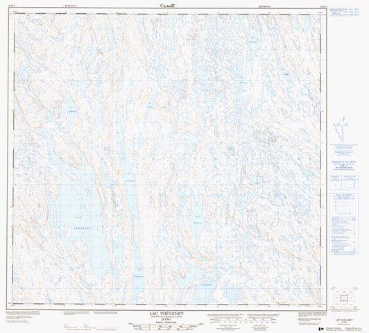Lac Thevenet Topographic Paper Map 024K03 at 1:50,000 scale