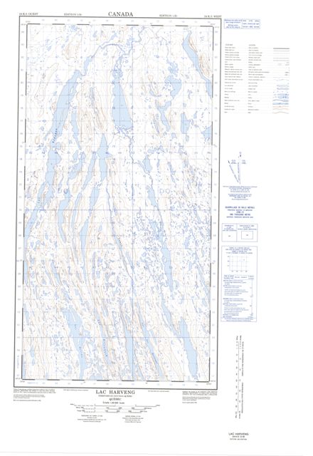 Lac Harveng Topographic Paper Map 024K05W at 1:50,000 scale