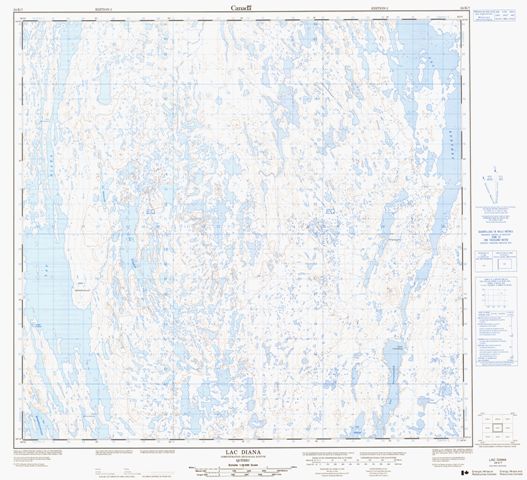 Lac Diana Topographic Paper Map 024K07 at 1:50,000 scale