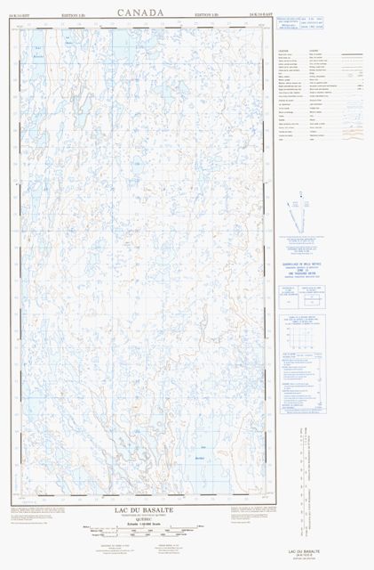 Lac Du Basalte Topographic Paper Map 024K10E at 1:50,000 scale