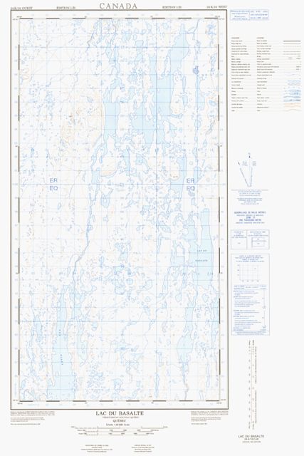 Lac Du Basalte Topographic Paper Map 024K10W at 1:50,000 scale