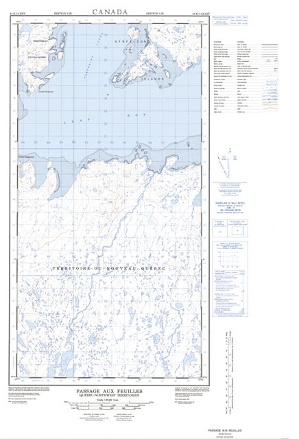 Passage Aux Feuilles Topographic Paper Map 024K14E at 1:50,000 scale