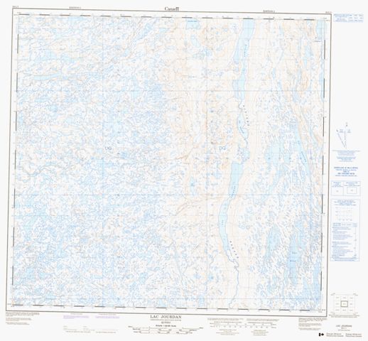 Lac Jourdan Topographic Paper Map 024L01 at 1:50,000 scale