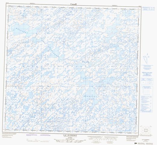 Lac Dufreboy Topographic Paper Map 024L02 at 1:50,000 scale