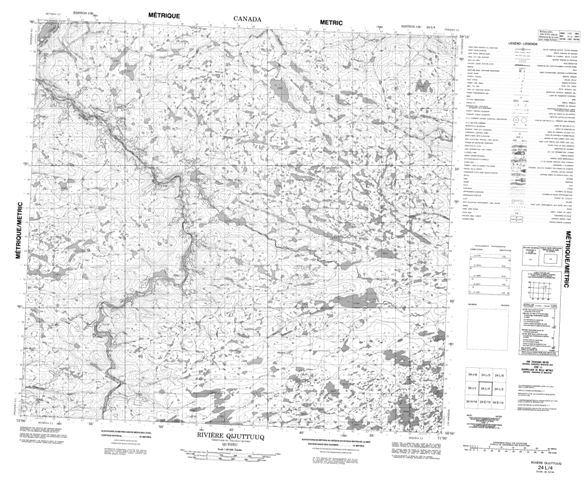 Riviere Qijuttuuq Topographic Paper Map 024L04 at 1:50,000 scale