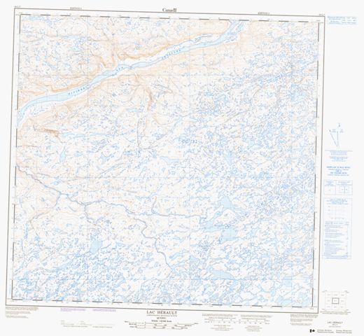 Lac Herault Topographic Paper Map 024L07 at 1:50,000 scale