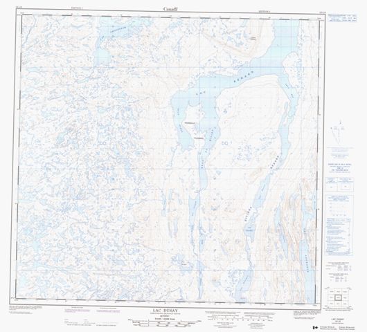 Lac Dusay Topographic Paper Map 024L08 at 1:50,000 scale