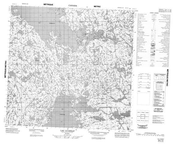 Lac Lugerat Topographic Paper Map 024L13 at 1:50,000 scale