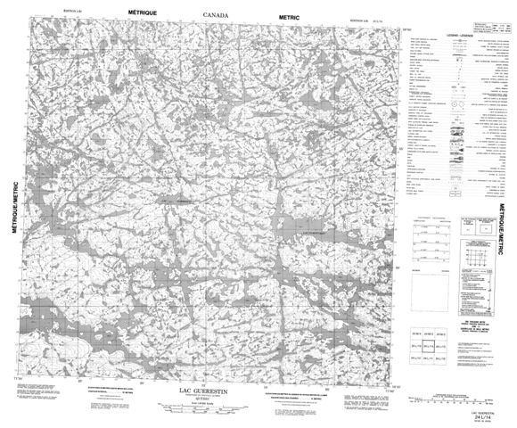 Lac Guerestin Topographic Paper Map 024L14 at 1:50,000 scale