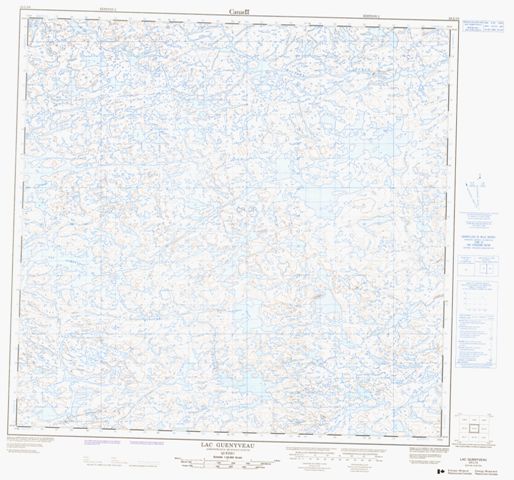 Lac Guenyveau Topographic Paper Map 024L15 at 1:50,000 scale