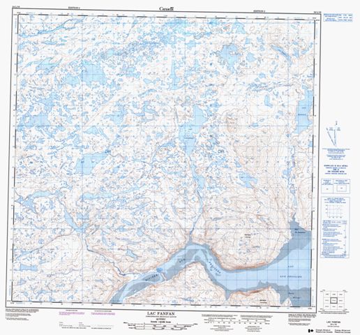 Lac Fanfan Topographic Paper Map 024L16 at 1:50,000 scale