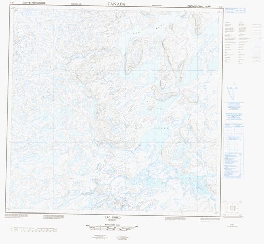 Lac Ford Topographic Paper Map 024M01 at 1:50,000 scale