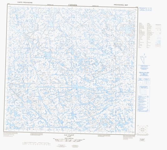 Lac Pajot Topographic Paper Map 024M02 at 1:50,000 scale