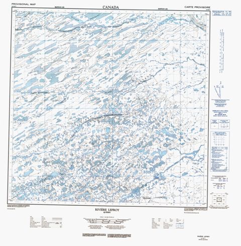 Lac Lefroy Topographic Paper Map 024M09 at 1:50,000 scale