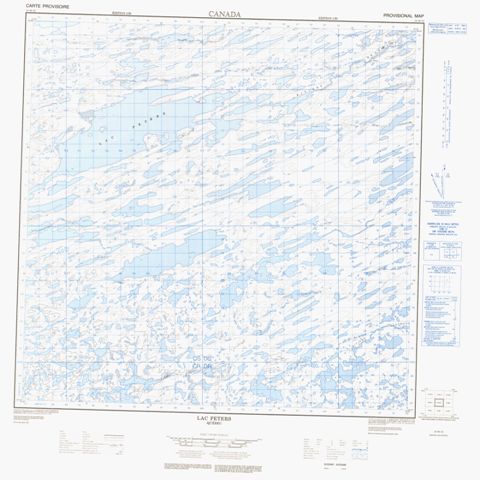 Lac Peters Topographic Paper Map 024M10 at 1:50,000 scale