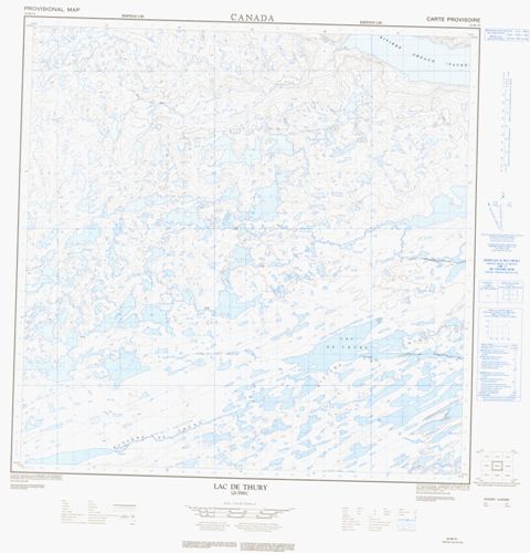 Lac De Thury Topographic Paper Map 024M15 at 1:50,000 scale