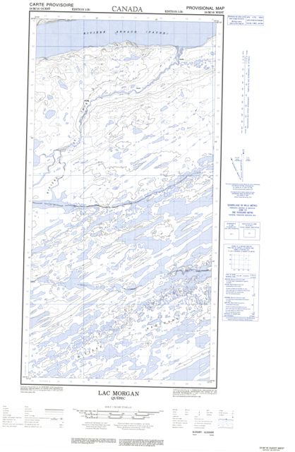 Lac Morgan Topographic Paper Map 024M16W at 1:50,000 scale