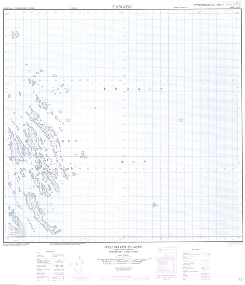 Gyrfalcon Islands Topographic Paper Map 024N02 at 1:50,000 scale