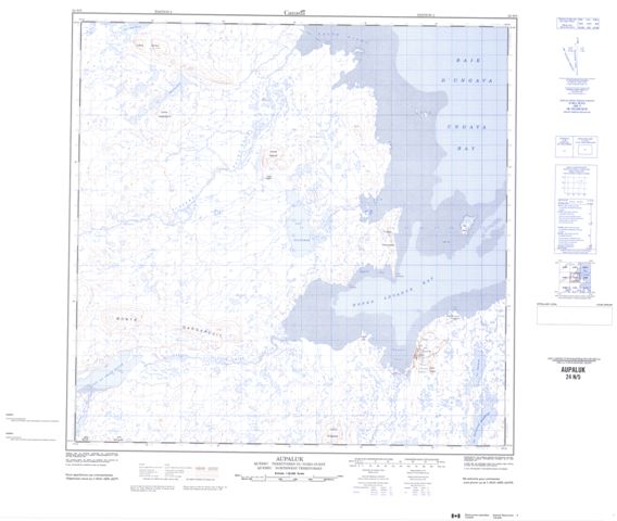 Aupaluk Topographic Paper Map 024N05 at 1:50,000 scale