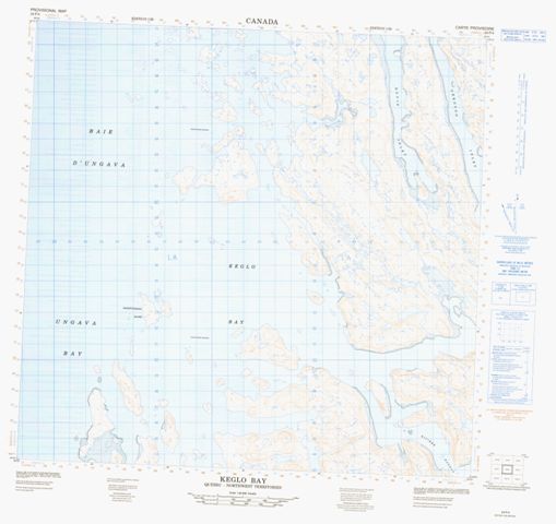Keglo Bay Topographic Paper Map 024P04 at 1:50,000 scale