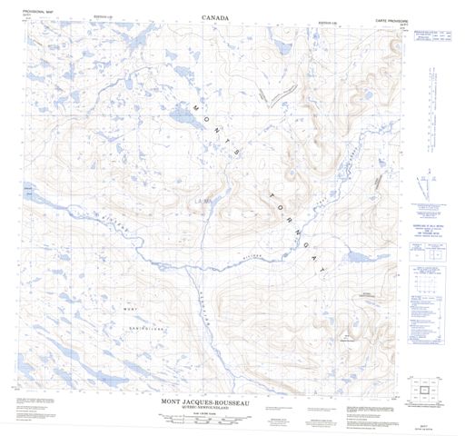 Mont Jacques-Rousseau Topographic Paper Map 024P07 at 1:50,000 scale