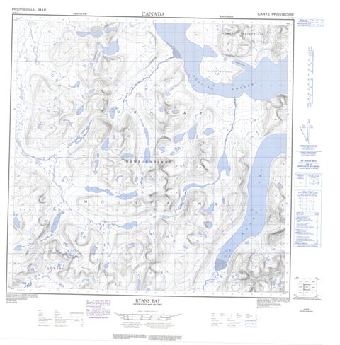 Ryans Bay Topographic Paper Map 024P09 at 1:50,000 scale
