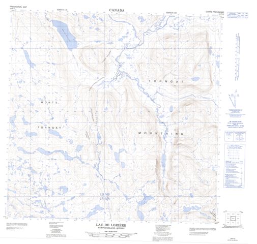 Lac De Loriere Topographic Paper Map 024P10 at 1:50,000 scale