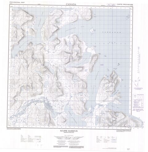 Eclipse Harbour Topographic Paper Map 024P16 at 1:50,000 scale