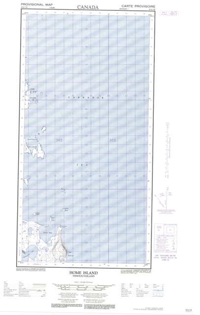 Home Island Topographic Paper Map 025A01E at 1:50,000 scale