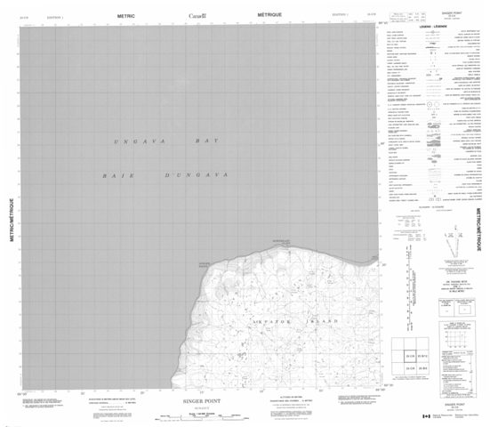 Singer Point Topographic Paper Map 025C09 at 1:50,000 scale