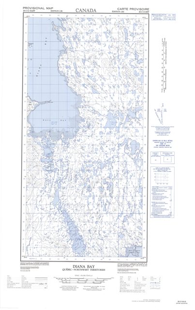 Diana Bay Topographic Paper Map 025C13E at 1:50,000 scale