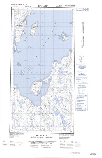 Diana Bay Topographic Paper Map 025C13W at 1:50,000 scale