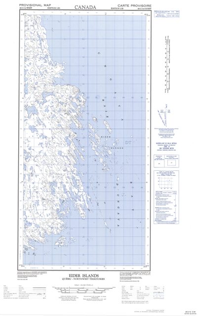 Eider Islands Topographic Paper Map 025C14W at 1:50,000 scale