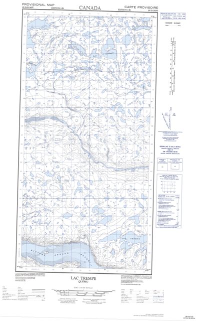 Lac Trempe Topographic Paper Map 025D02E at 1:50,000 scale