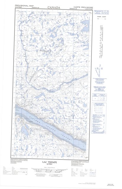 Lac Trempe Topographic Paper Map 025D02W at 1:50,000 scale