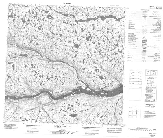 Pointe Akuliaq Topographic Paper Map 025D03 at 1:50,000 scale