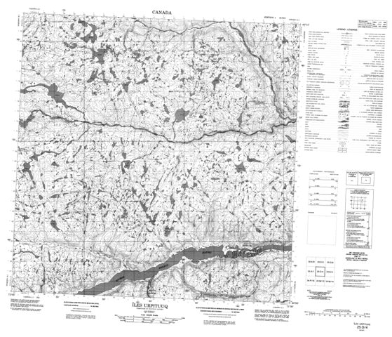 Iles Urpituuq Topographic Paper Map 025D04 at 1:50,000 scale