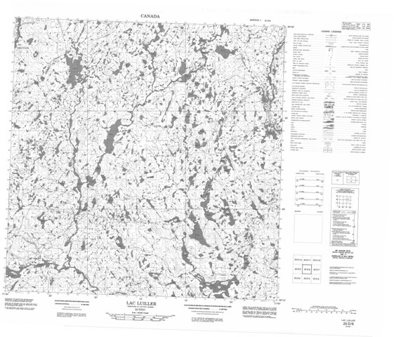 Lac Luiller Topographic Paper Map 025D06 at 1:50,000 scale