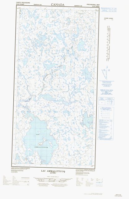 Mcgill Lake Topographic Paper Map 025D07W at 1:50,000 scale