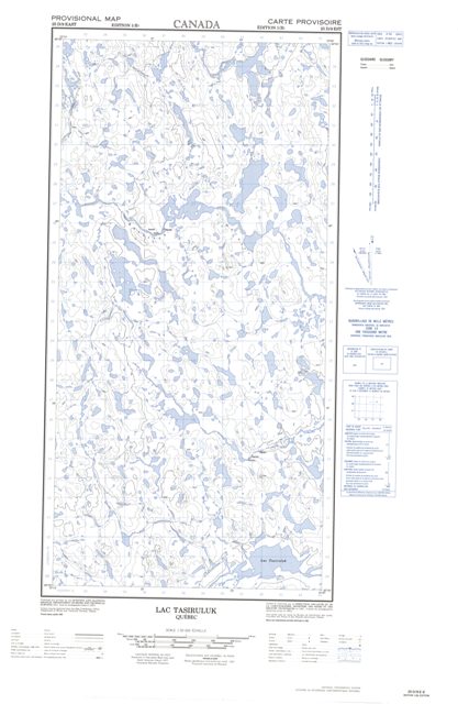 Lac Tasiruluk Topographic Paper Map 025D09E at 1:50,000 scale