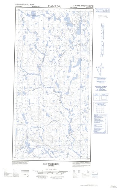 Lac Tasiruluk Topographic Paper Map 025D09W at 1:50,000 scale