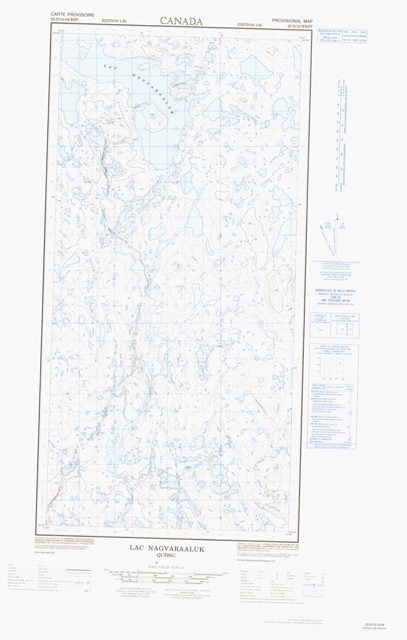 Lac Nagvaraaluk Topographic Paper Map 025D10W at 1:50,000 scale